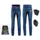 Dámske moto jeansy W-TEC Biterillo Lady - modrá - modrá