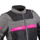 Dámska letná moto bunda W-TEC Monaca - Black Mesh-Pink