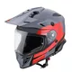 Moto prilba W-TEC V331 PR Graphic - Khaki-Grey - Red-Grey