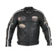 Pánska kožená moto bunda W-TEC Sheawen Black - čierna