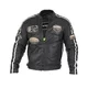 Pánska kožená moto bunda W-TEC Sheawen Black - čierna