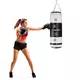 Boxovacie vrece inSPORTline Robkin 35x90cm / 25kg - čierno-biela - čierno-biela