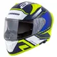 Moto prilba Cassida Aero Drome modrá/žltá fluo/svetlo modrá/biela