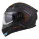 Moto prilba Cassida Integral 3.0 Turbohead - čierna matná/oranžová/modrá
