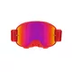 Motokrosové okuliare RedBull Spect Strive Panovision, červené matné, plexi fialové zrkadlové