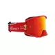 Motokrosové okuliare RedBull Spect Strive, červené matné, plexi červené zrkadlové