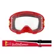 Motokrosové okuliare RedBull Spect Strive, červené matné, plexi číre
