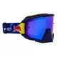 Motokrosové okuliare RedBull Spect Whip, modré matné, plexi modré zrkadlové