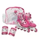 Hello Kitty dievčenská sada kolieskové korčule+chrániče kolien a lakťov