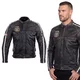 Pánska kožená moto bunda W-TEC Sheawen Vintage - čierna