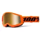 Juniorské motokrosové okuliare 100% Strata 2 Junior Mirror - Orange, True zlaté plexi - Orange, True zlaté plexi