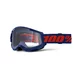 Motokrosové okuliare 100% Strata 2 New - Blue, číre plexi - Blue-Red modro-červená, číre plexi