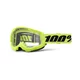 Motokrosové okuliare 100% Strata 2 New - Blue, číre plexi - Neon Yellow, číre plexi
