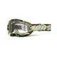 Motokrosové okuliare 100% Strata 2 New - Blue, číre plexi - War camo, číre plexi