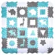 Penové puzzle s ohrádkou inSPORTline Smarfino 30,5x30,5x1 cm, 36ks